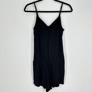 Bobi Los Angeles Black Ribbed Shorts Summer Romper Womens XS